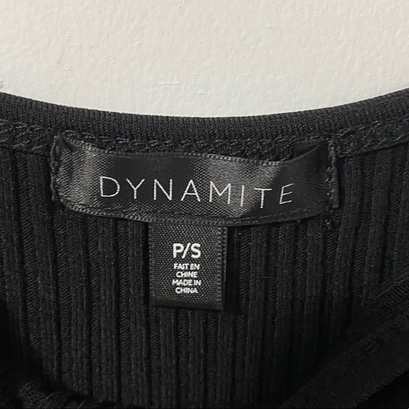 Dynamite Black Cold Shoulder Long Sleeve Bodysuit - Picture 4 of 6